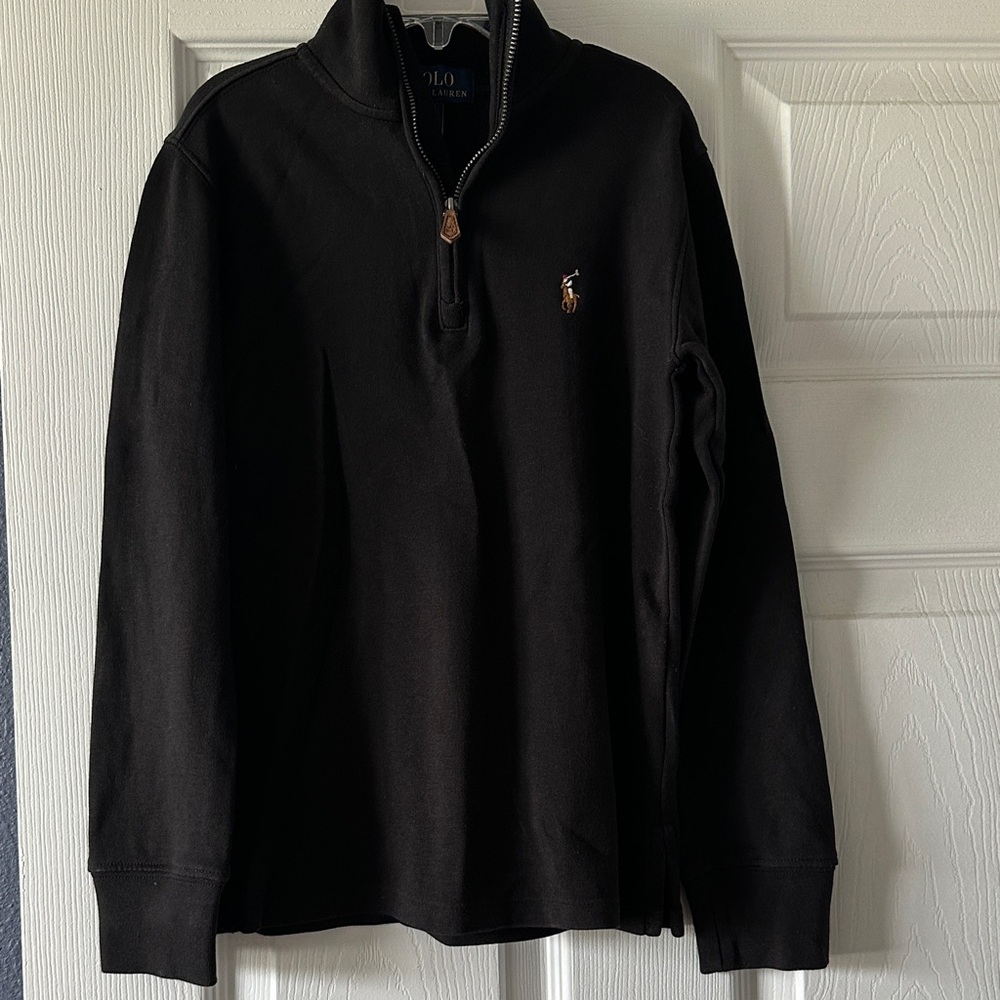 Polo by Ralph Lauren Black Quarter-Zip Sweater